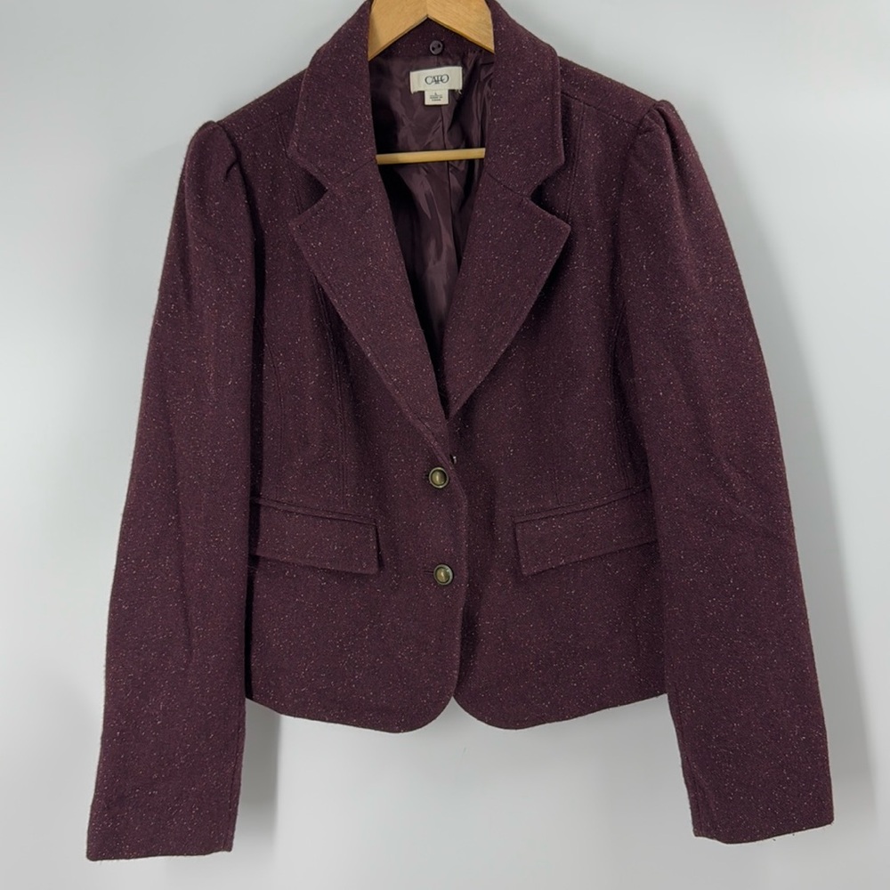Cato Vintage Wool blend jacket blazer work career business womens
